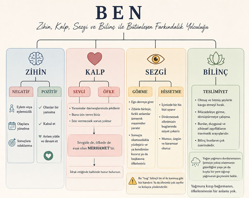 Ben'in Dört Katmanı: Zihin, Kalp, Sezgi ve Bilinç