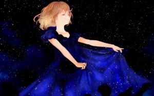 2319-anime-girl-night-stars-smile-blue-dress-1280x800